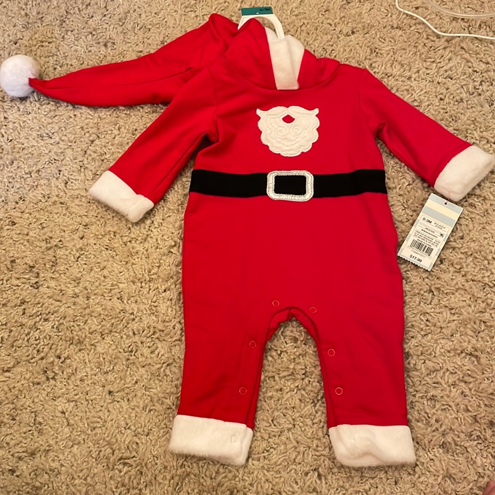 Lot of 2 Christmas Outfits. Cat & Jack Santa Outfit and Carter’s Outfit